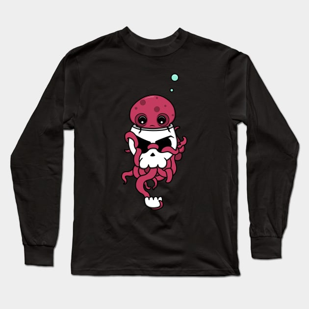 Octoskull Long Sleeve T-Shirt by DigitalinkMcr